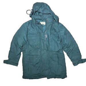 Vintage Eddie Bauer Women's Snow Line Goose Down Parka Jacket Forest Green Small